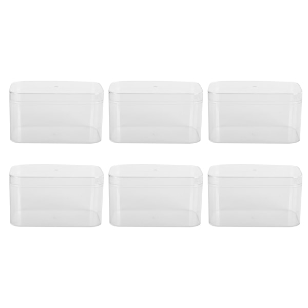 6Set Plast Bröllop Godis Box Transparent Luktfri Godis Behållare för Kakor Tårta