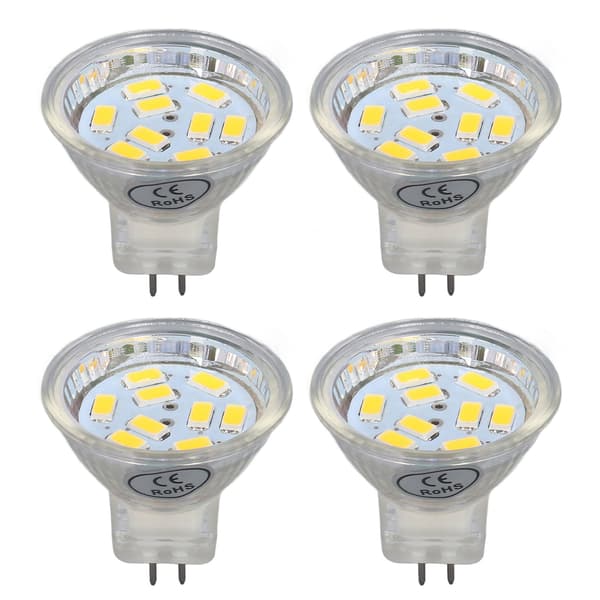 4pcs MR11 LED Bulb 3W 300lm Lamp with 9 Beads Double Pin Base for Spotlight Landscape Lamp Warm White Light