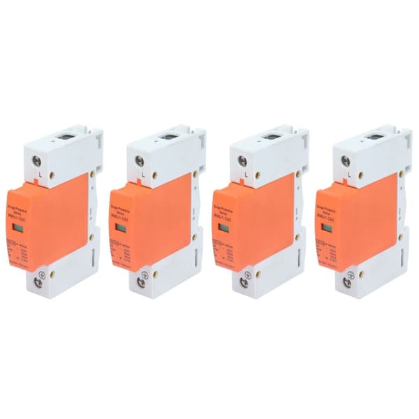 Surge Protector - 4 Pcs DIN Rail Mount, AC 420V, RMU1-C60 Imax: 60kA