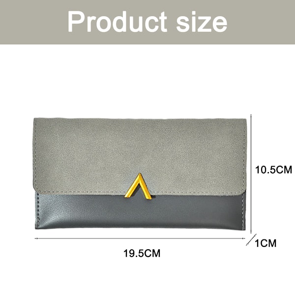 Slim tunn PU-läder kreditkortshållare Bifold Clutch plånböcker för kvinnor flickor