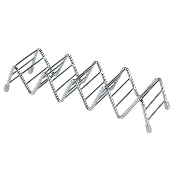 Wavy Stainless Steel Taco Holder, Display Stand, Shell Rack, 4-5 Compartments