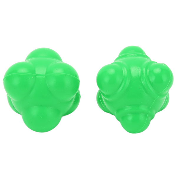 2 st Gummi Reaktionsstudsbollar Oregelbunden Form Reaktionsbollar för Koordination Smidighet Hastighetsträning