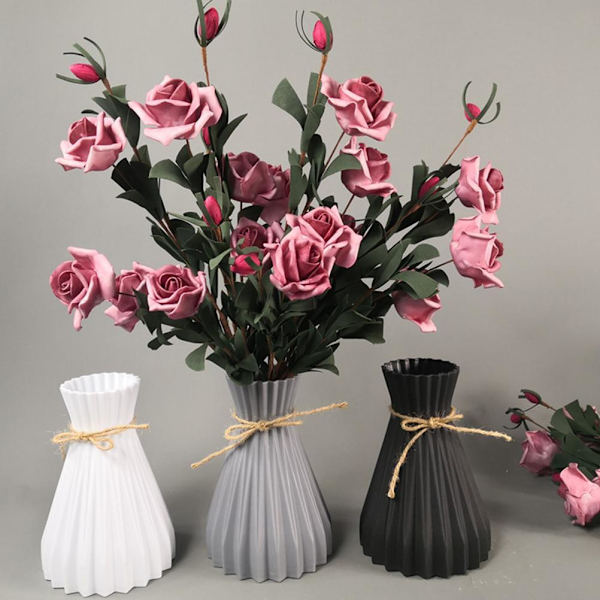 Torkad blomvas för heminredning Plast blomkorg Växtkruka Krukhållare DIY hantverk Present