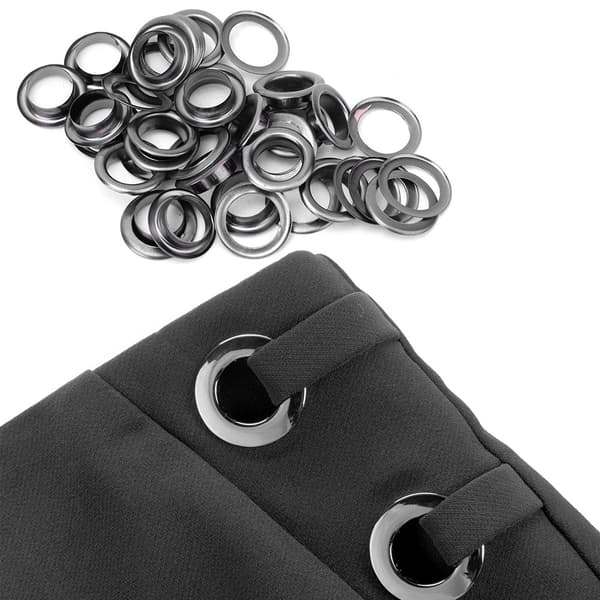 100 Pcs Brass Eyelets 3.5mm Anti-rust Leather Craft Rivets for DIY Punch Tool, Black