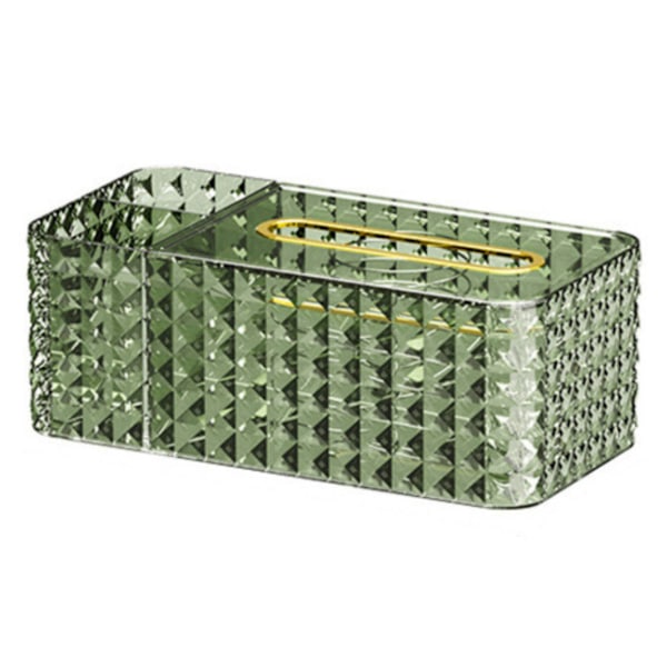 Näsdukslåda och skrivbordsorganisatör, rektangulär näsdukslåda, utsökt akryl näsdukslåda, fjärrkontrollglasögon, multifunktionell näsduk