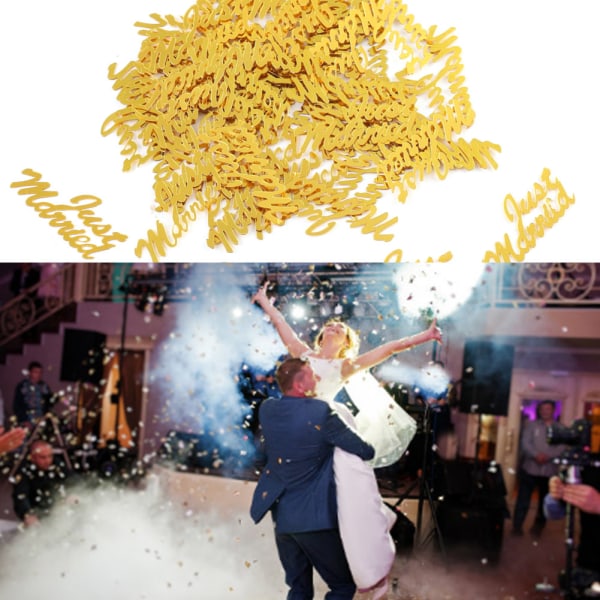 Bröllopsbord stänk möhippor konfetti Enkelfest mousserande festdekorationer（#3）