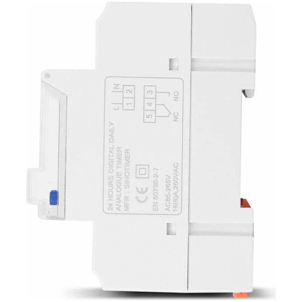 24-timmars digital LCD-display, elektronisk klocka, 85-265V, DIN-skenmontering, programmerbar smart analog timerbrytare med 15-minutersintervall - 30A