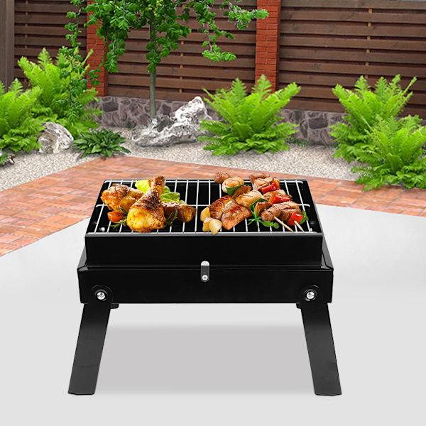 Utomhus Camping Patio BBQ Grill Fällbar Bärbar Grillspis
