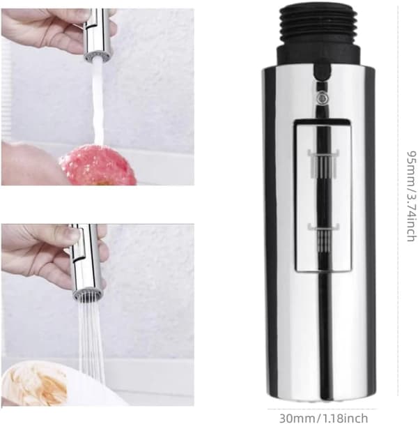 Universal G 1/2 Kitchen Faucet Spray Head - Spray Head - Replacement Part - Two Modes, Suitable for Faucets