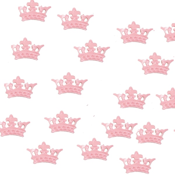 Krona Form Födelsedagsfest Firande Dekorativt bord sprider konfettitillbehör (rosa)