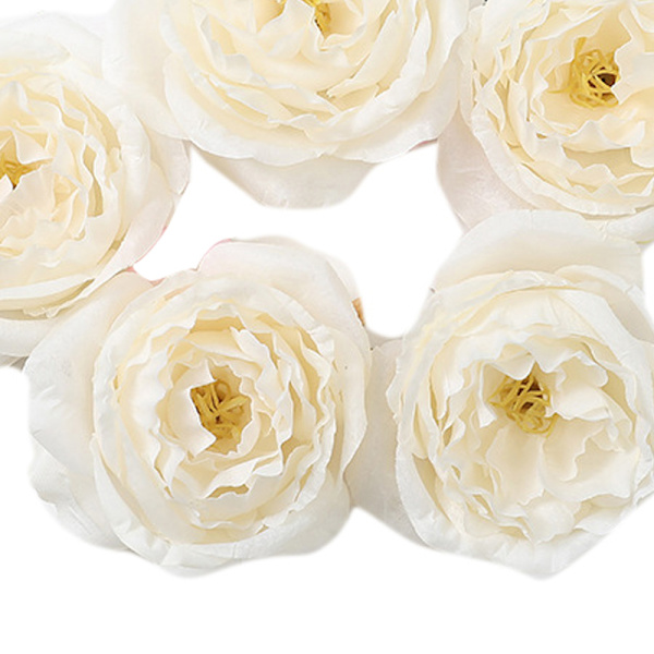 Konstgjorda blommor ljusa äkthet silke ihållande vackra simulerar blomma för sovrumsdekoration vit