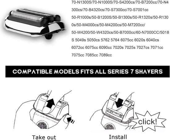 Erstatningsbarberhoved - til Braun Series 7 73S
