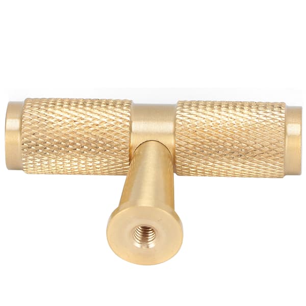 Brushed Brass Knob Modern Minimalist Single Hole Drawer Handle for Wardrobe Door