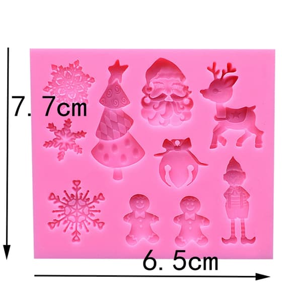 Jul Silikone Bageform DIY Flere Dekorative Kage Fondant Chokoladeform (#9)