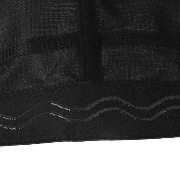 Korsetttopp dam Push Up linne Shapewear andningsbart mesh för nattklubbsbar hem Svart XL(40/90C 22cm L)