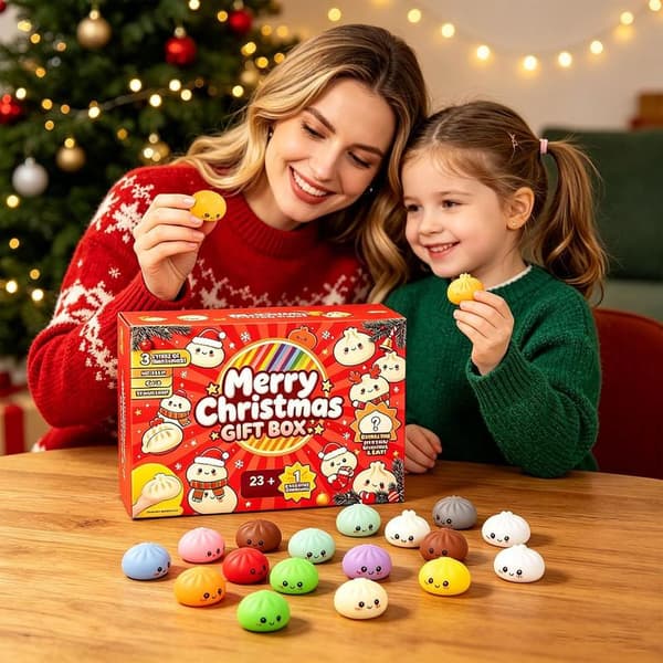 Jule Squishies Adventskalender 2026 Nedtelling for Voksne B