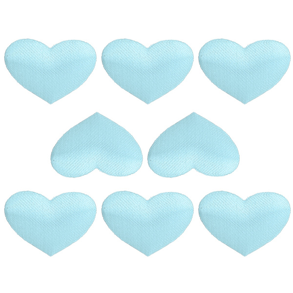 500 stk Hjerteformet Dekorasjonssvamppose Bryllup Jubileum Valentinsdag Festtilbehør (2,1 cm Lyseblå 500 stk Pose)