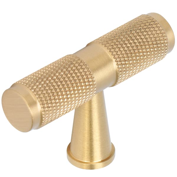Brushed Brass Knob Modern Minimalist Single Hole Drawer Handle for Wardrobe Door