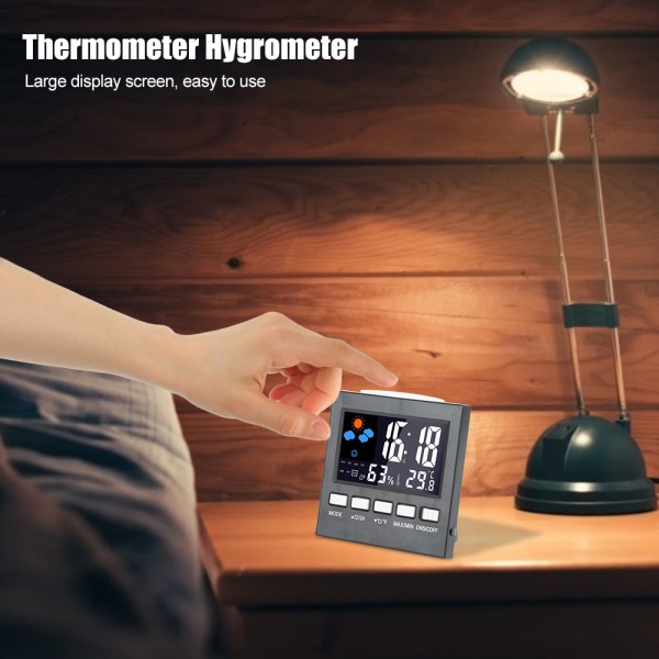 Digital Hjemmetermometer Hygrometer Lufttemperatur Fuktighetsmåler Måler