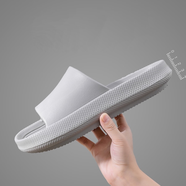 Mænd Kvinder Brusebad Tøfler Bløde Elastiske Elegante Badeværelse Hurtigtørrende Slides Sandaler 44‑45 (29cm til 43‑44 Fod) Grå