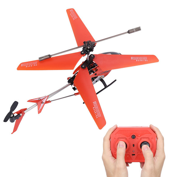 Laadukas RC-ohjattava helikopterilelu gyro-asennolla lapsille ja lapsille lahjaksi (punainen)