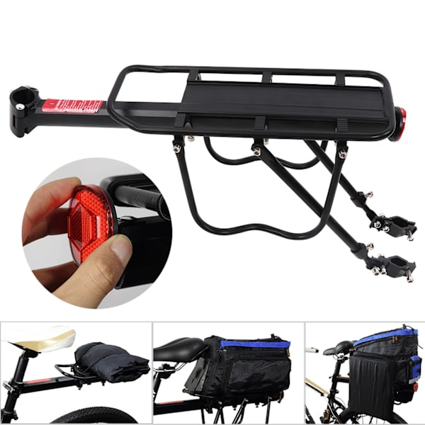WJ01 Aluminium Legering Sort Cykel Bagagebærer Bagagebærer Hylde Cykling Udstyr Tilbehør