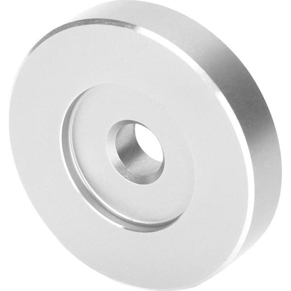 45 RPM pladespilleradapter, stor hul konverteringsplade, sort vinylclips til de fleste store plader, sølv
