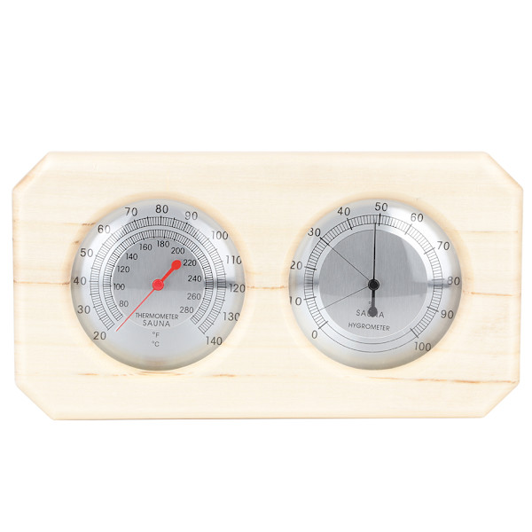 Bärbar 2-i-1 trätermohygrometertermometerhygrometer ångbasturumtillbehör