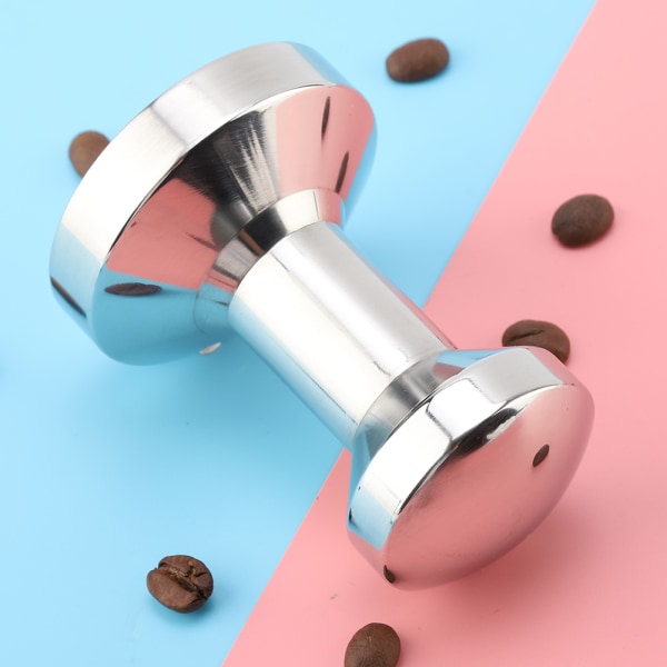 Kaffe Tamper 57,5 mm Rostfritt Stål Platt Bas Grepp Espresso Bönpress Kraftverktyg