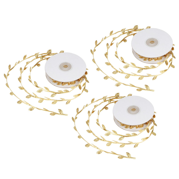 3 Ruller Kunstige Blade Vine DIY Børnehave Håndværk Bryllup Dekoration Tilbehør