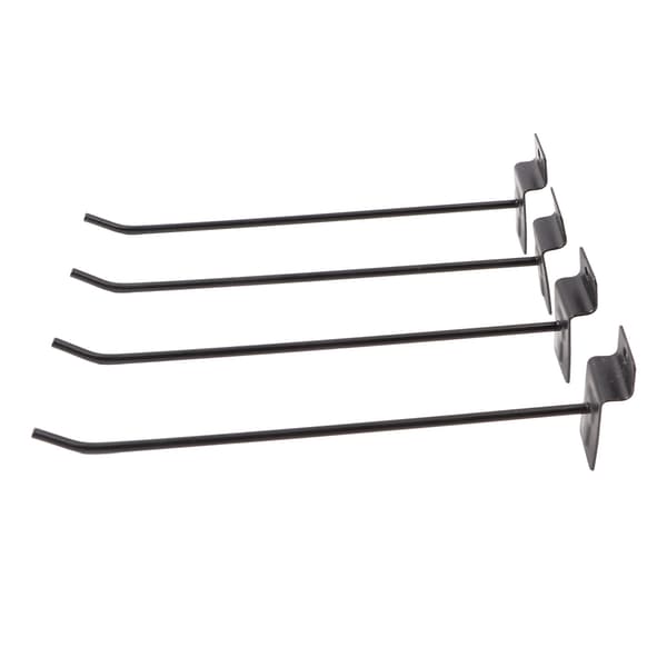 Black Slatwall Hooks 30-Pack, Heavy Duty Display Hooks, Rust-Resistant, Easy Assembly for Retail and Garage Storage