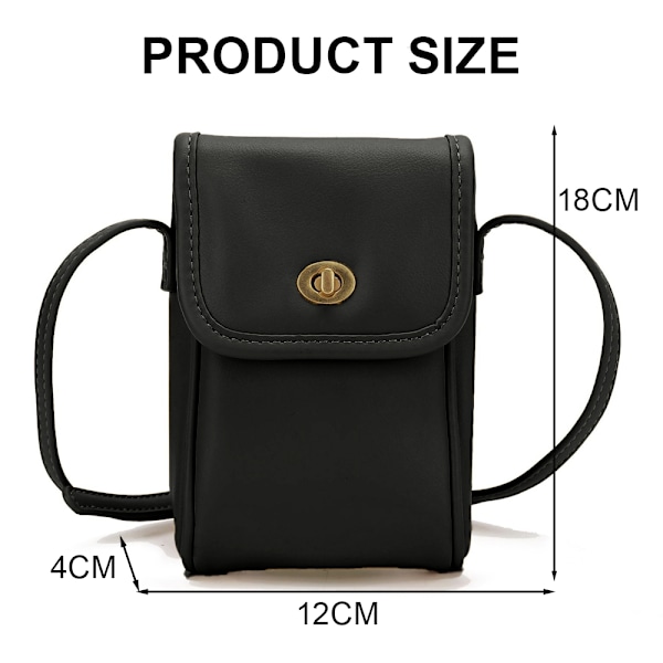 Mini PU mobiltelefonväska söt flip Messenger väska en axel mobiltelefonväska