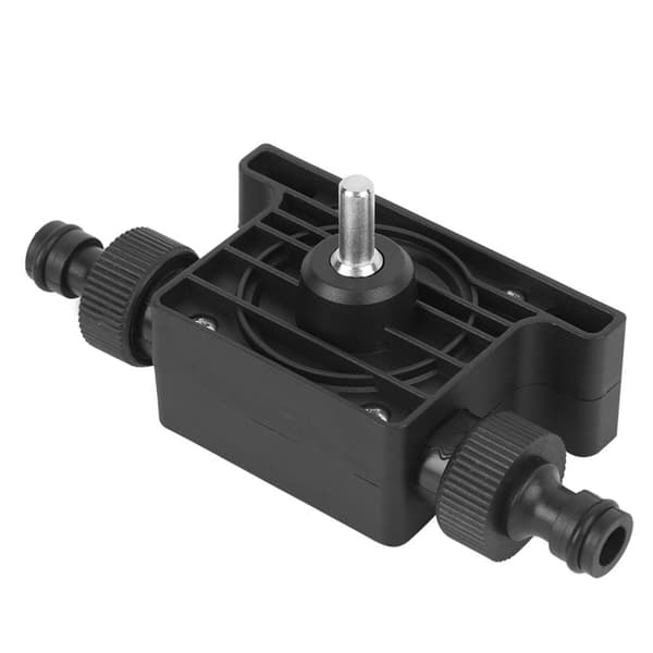 Compact Portable Electric Drill Pump with 2 Connectors - Black