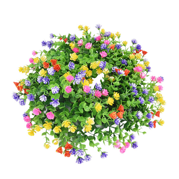 Blomsterkrans Vår Brudslöja Konstgjord Rund Blomsterkrans för Vardagsrumsvägg Entrédörr Spis Sovrum Fest