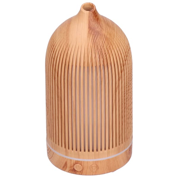 200 ml Mini Hollow Humidifier with Night Light USB Powered Aroma Diffuser 5V Light Wood Grain