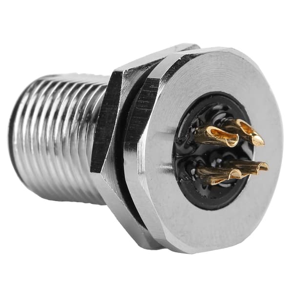 M12-F2-P4 Panel Mount Socket F2 M12 IP67 Waterproof Connector 4 Pin Plug Adapter