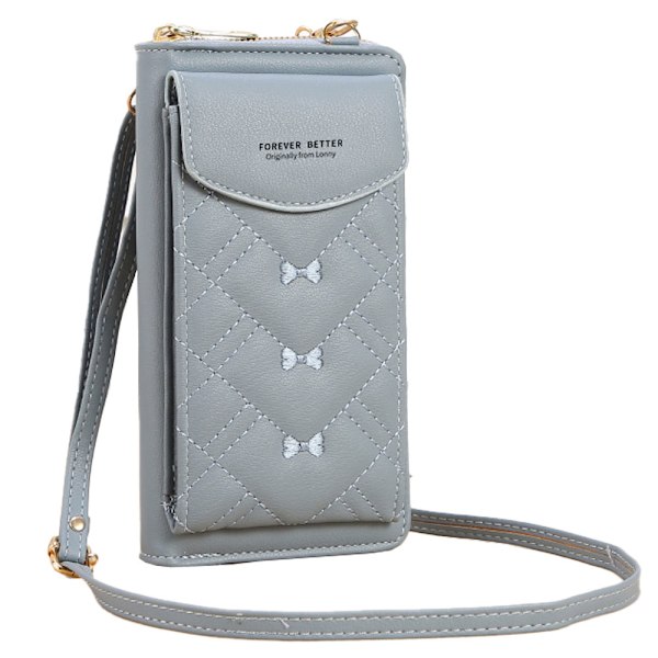 PU mobiltelefon taske damer lang clutch taske stor kapacitet mobiltelefon tegnebog