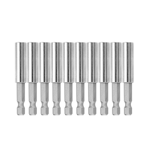 10 kpl 60 mm magneettisia pikavapautus 1/4\" kuusiokolovarsia ruuvimeisseliporanteräpidikkeitä