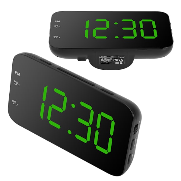 LED Digital Vækkeur Bærbar Skrivebordsur med Snooze til Soveværelse Hjem Rejse