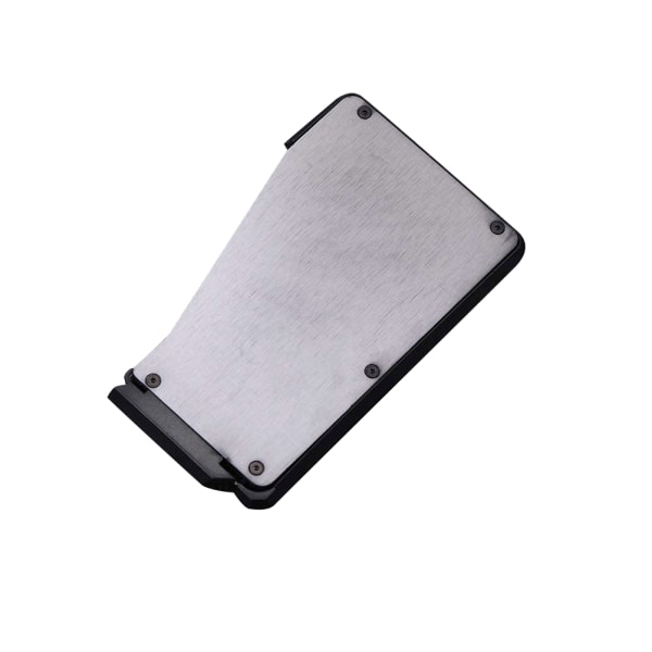 Bärbar kortplånbok Automatisk case Aluminiumblockerande Antiskanning Metall Kontantklämma Business ID-kortlåda Portabel case för män