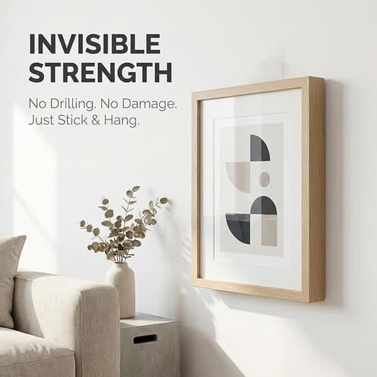 20-pack 6x6cm Self-Adhesive Transparent Wall Hooks