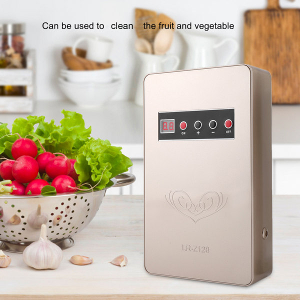 Multifunktionell elektrisk luftrenare för hushållsfrukt och grönsaker 220V EU-kontakt (guld)