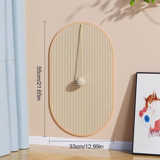 Cat Scratch Mat, Wall-Mounted Scratching Post for Cats, Sisal Scratching Post, Scratching Post Specifically for Kittens, For Carpets, Sofas, and Floors