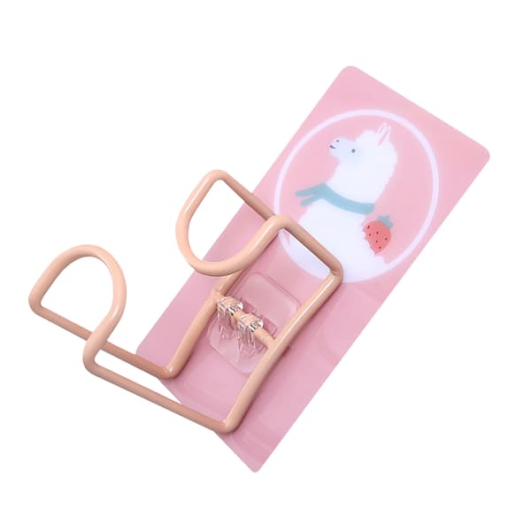Cute Hooks Wall Mounted 360° Rotating Hook Organized Storage Strong Adhesion Towel Holder for Bathroom Kitchen Alpaca