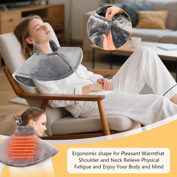 Neck Warmer, 9-Level Adjustable Temperature, Electric Heated Neck and Shoulder Warmer, Unisex.