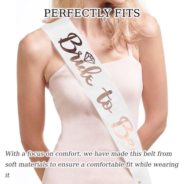 Brud-att-vara-sash, Hen Party Bälte, Brud-att-vara-sash, Hen Party Sash, Möhippa Tillbehör Dekorationer för Bröllop, Brud-att-vara Dekorationer, Hen
