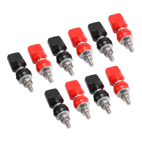 5 Sets J.50019(1) Power Connection Post M6 Brass Terminal Connection Post with 4mm Jack for Electronic Instruments Ships