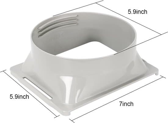 Portable AC Drain Hose Connector 5.9 Inch Air Conditioner Vent Pipe Connection Portable Air Conditioner Interface Adapter Accessory Parts (AA02)