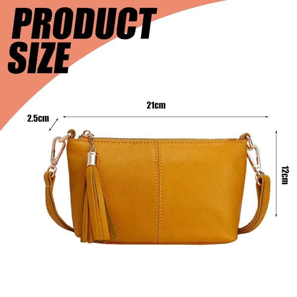 Liten crossbody-väska, lätt handväska i veganskt läder, handledsväska med justerbar axelrem