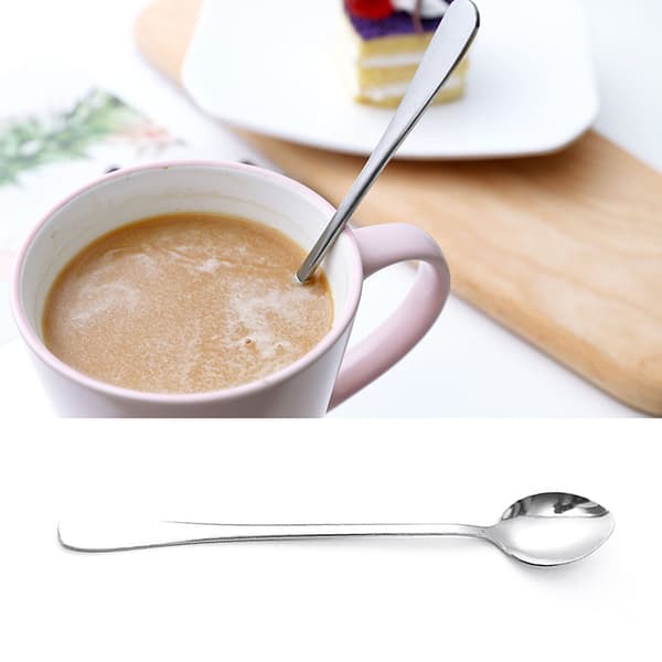 Lange skeer i rustfrit stål, elegante multifunktionelle røreværktøjer til kaffe, te og desserter, 3-delt sæt, spids spids